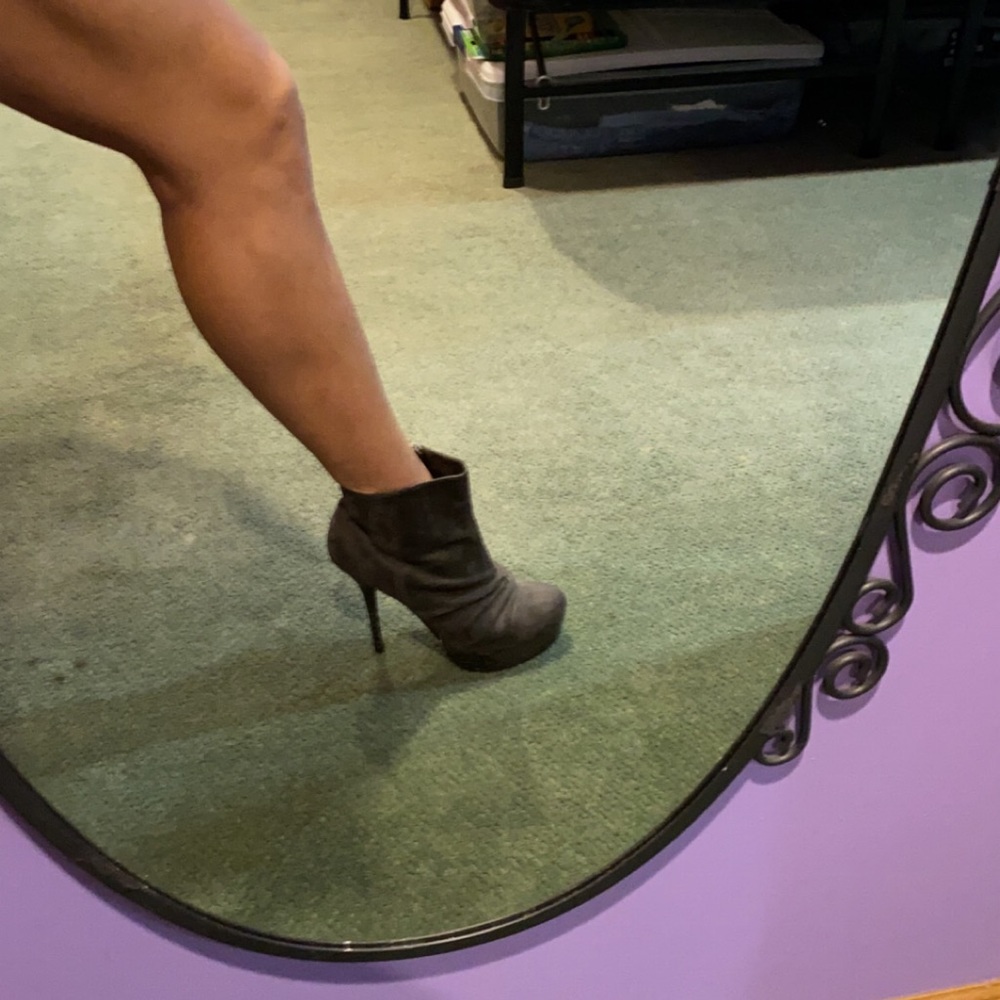 Gray Heel boots from SPRING